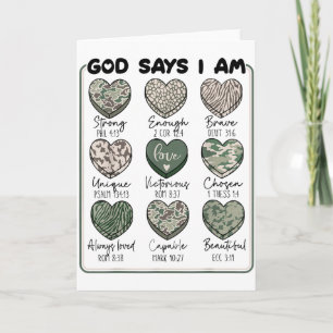 Valentine Gott sagt ich bin Herz Mädchen Frauen Ki Karte