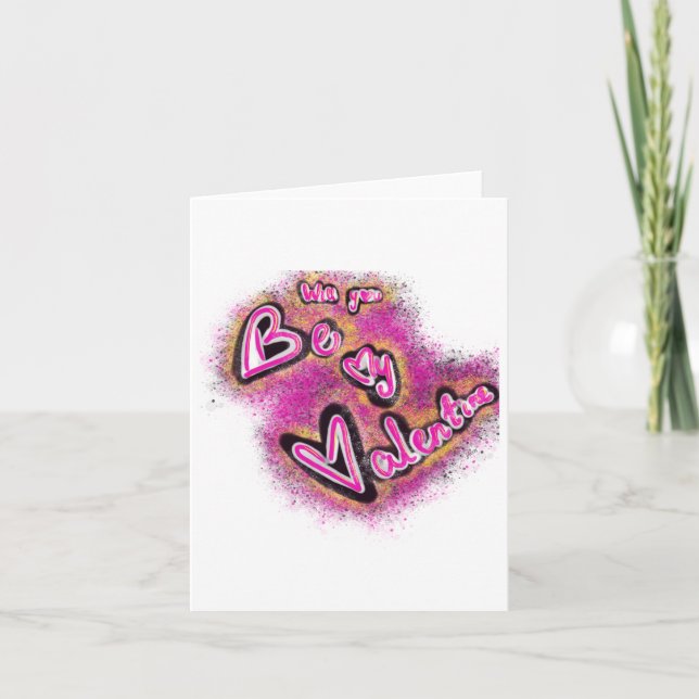 Valentine Graffiti Feiertagskarte (Vorderseite)