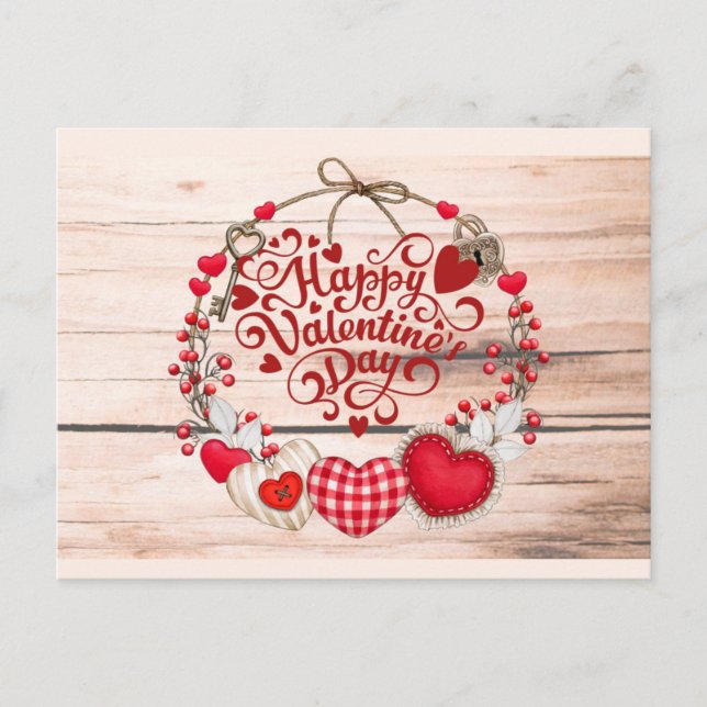 Valentine Greetings Postkarte (Vorderseite)