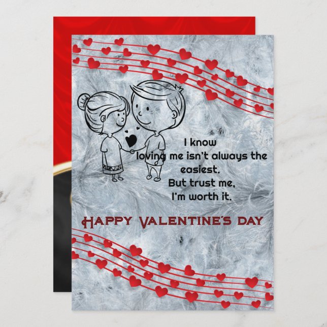 Valentine Grußkarte Karte (Vorne/Hinten)