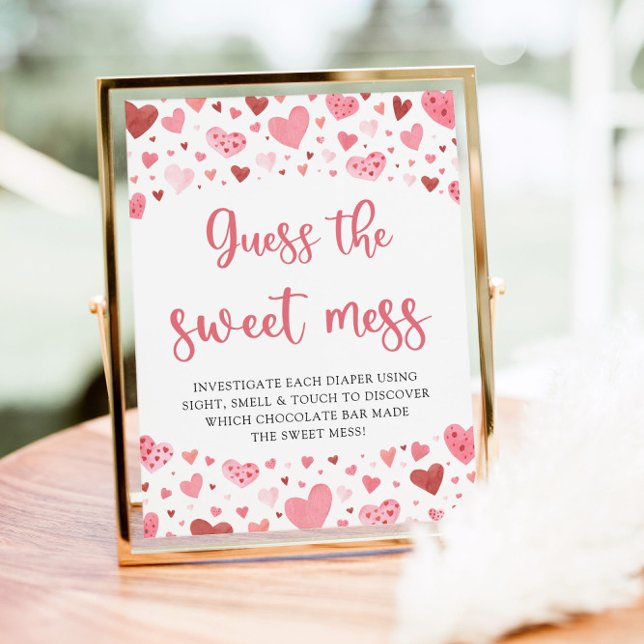 Valentine Guess the Sweet Mess Baby Shooting Game Poster (Von Creator hochgeladen)