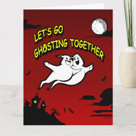 Valentine Halloween Ghosting Faltenkarte Karte