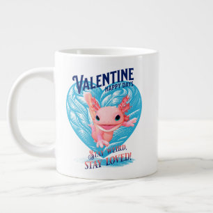 Valentine Happy Day Bleibe seltsam bleibe Axolotl Jumbo-Tasse