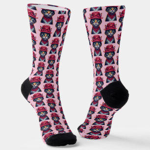 Valentine Hat Kitty Socken