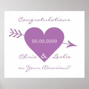 Valentine Heart Custom Hochzeit/Jubiläum Poster