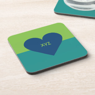 Valentine Heart Custom Monogram Untersetzer