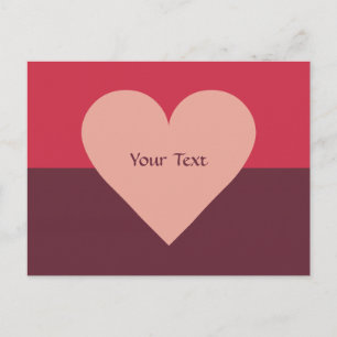 Valentine Heart custom postcard Feiertagspostkarte