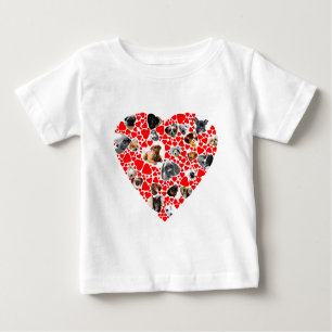 Valentine Heart Dog FotoCollage Baby T-shirt