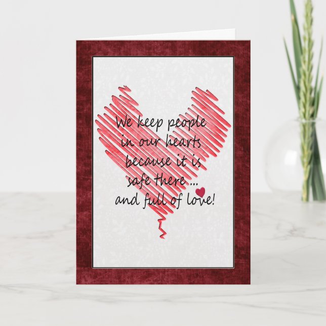 Valentine Heart Feiertagskarte (Vorderseite)