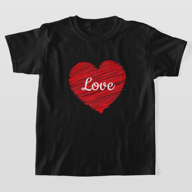 Valentine Heart Girls T - Shirt (Ablage )