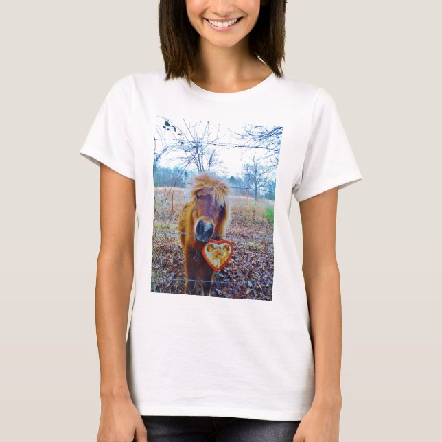 Valentine Heart Horse T-Shirt (Vorderseite)