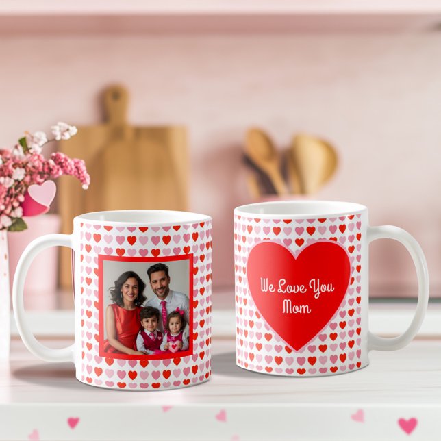 Valentine Heart Liebe Muster Benutzerdefiniertes F Kaffeetasse (Von Creator hochgeladen)