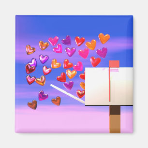 Valentine Heart Mail Magnet