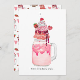 Valentine Heart Milkshake I Liebe You Pup Card Karte