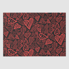 Valentine_heart-Papiertaschentuch - Geschenkpackun Seidenpapier