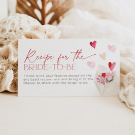 Valentine Heart Recipe für die zu erwartende Braut Begleitkarte