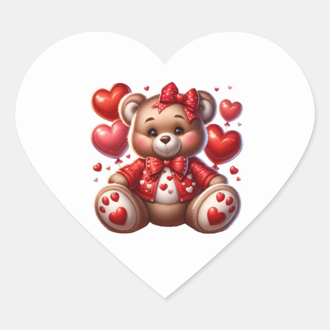 Valentine Heart Stickers (Vorderseite)