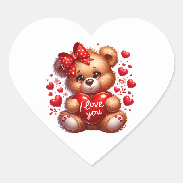 Valentine Heart Stickers (Vorderseite)