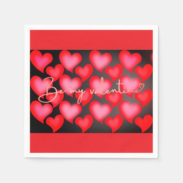 Valentine Heart Tasse Serviette (Vorderseite)