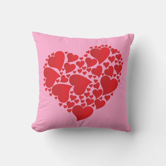 Valentine Heart Throw Kissen (Vorderseite)