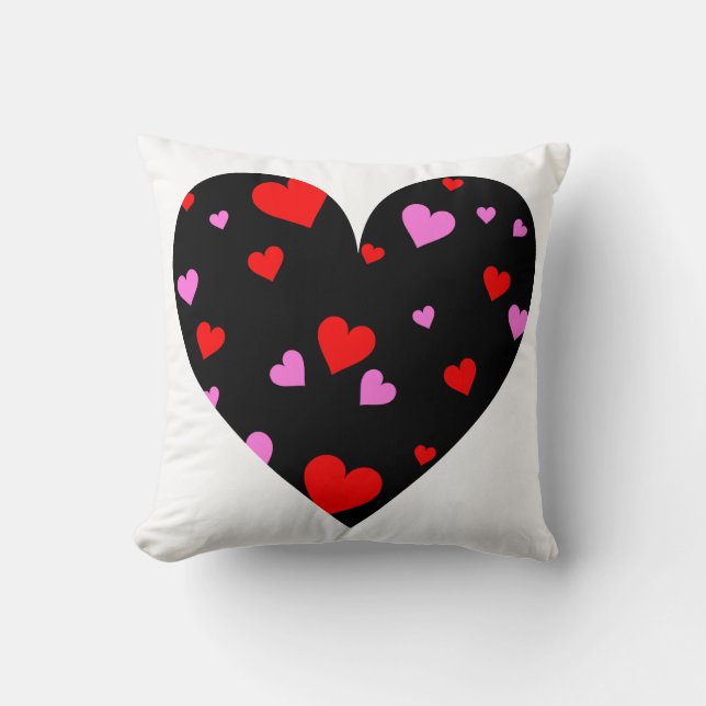 Valentine Heart Throw Kissen (Vorderseite)