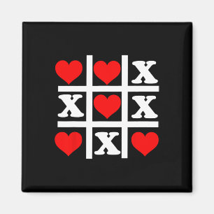 Valentine Heart Tic Tac Toe Magnet