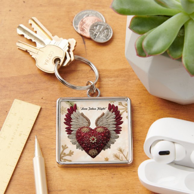 "Valentine Heart Wings" Schlüsselanhänger (Schreibtisch)