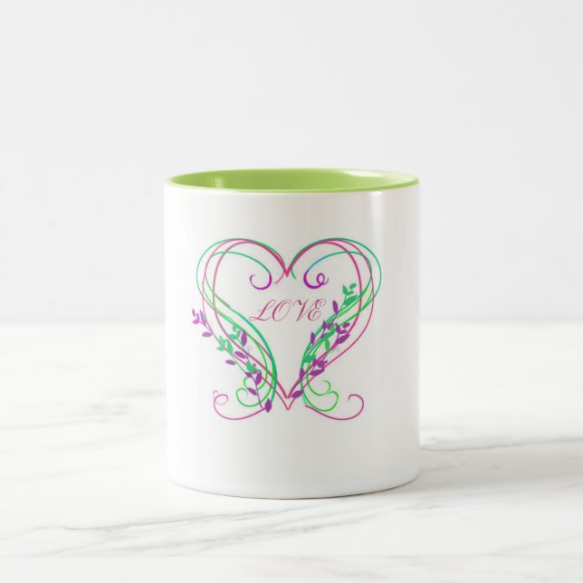 Valentine Heart Wirbel Tasse (Mittel)