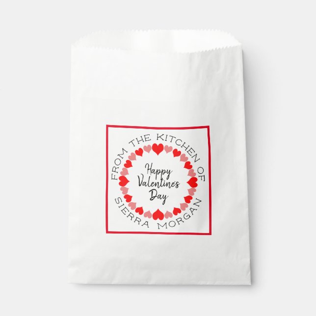 Valentine Heart Wreath Kitchen Leckereien Geschenk Geschenktütchen (Vorderseite)