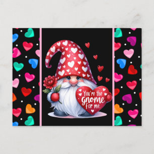 Valentine Heartfelt Gnome Postkarte