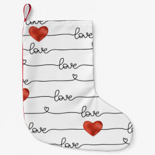 Valentine Hearts: 3D Line Design Kleiner Weihnachtsstrumpf