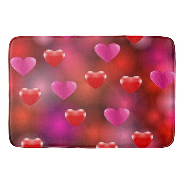 Valentine Hearts Badematte (Vorderseite)