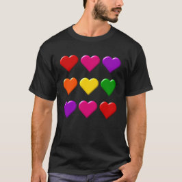 Valentine Hearts Basic T - Shirt