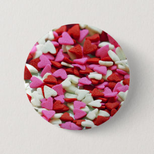 Valentine Hearts Button