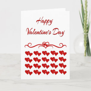 Valentine Hearts Card Feiertagskarte