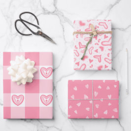 Valentine Hearts Collection Geschenkpapier Set