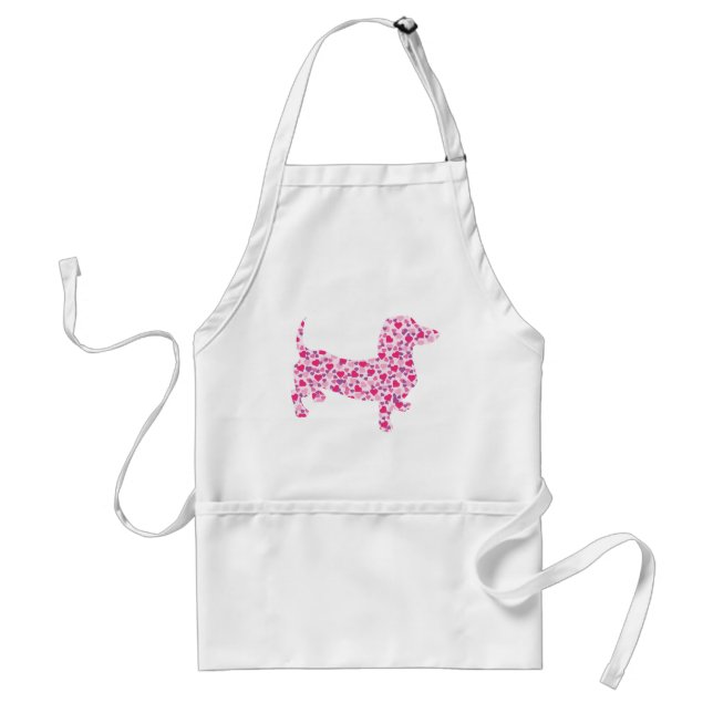 Valentine Hearts Dachshund Schürze (Vorne)