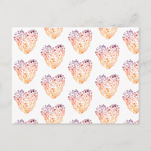 Valentine Hearts DrawingPostcard Feiertagspostkarte