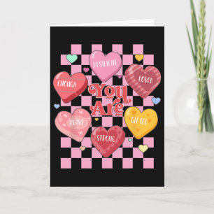 Valentine Hearts Du bist Valentinstag Kinder Fraue Karte