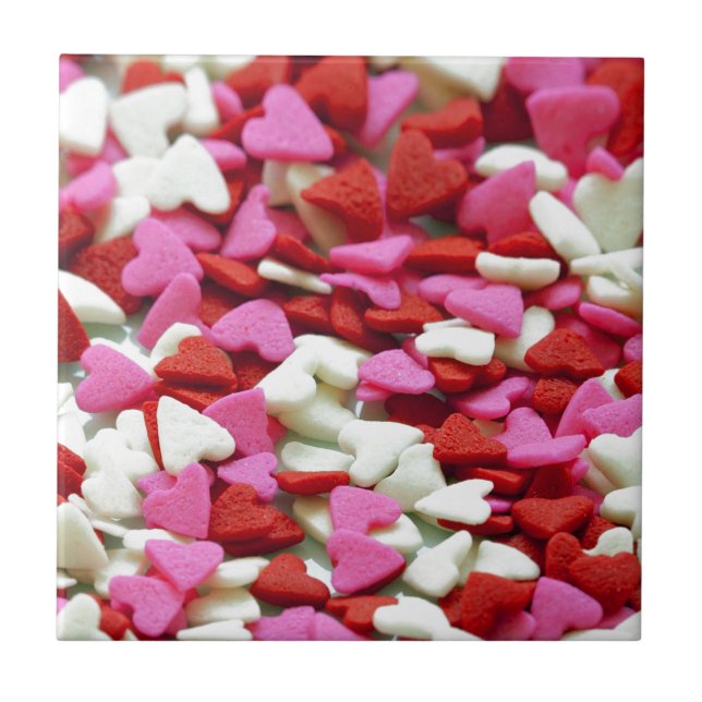 Valentine Hearts Fliese (Vorderseite)