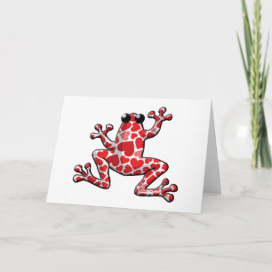 Valentine Hearts Frog Feiertagskarte