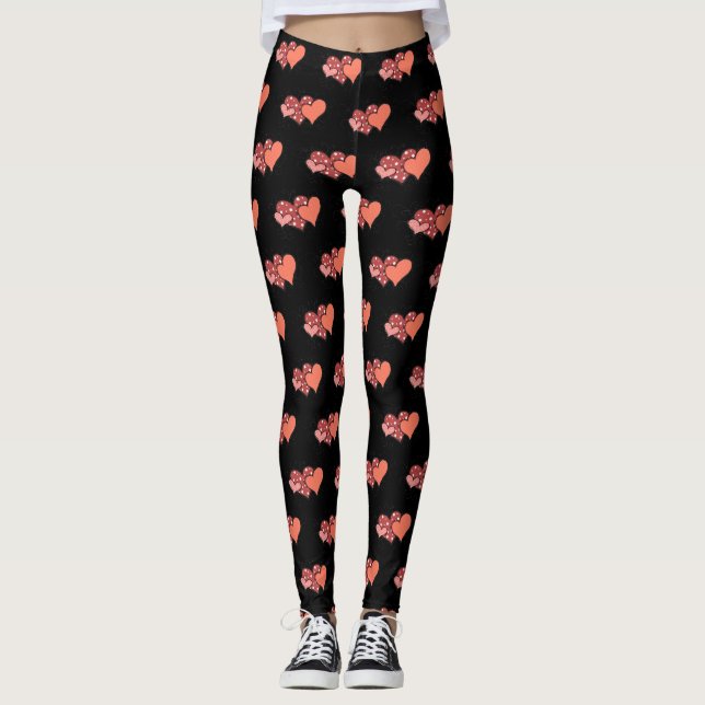 Valentine Hearts Leggings (Vorderseite)