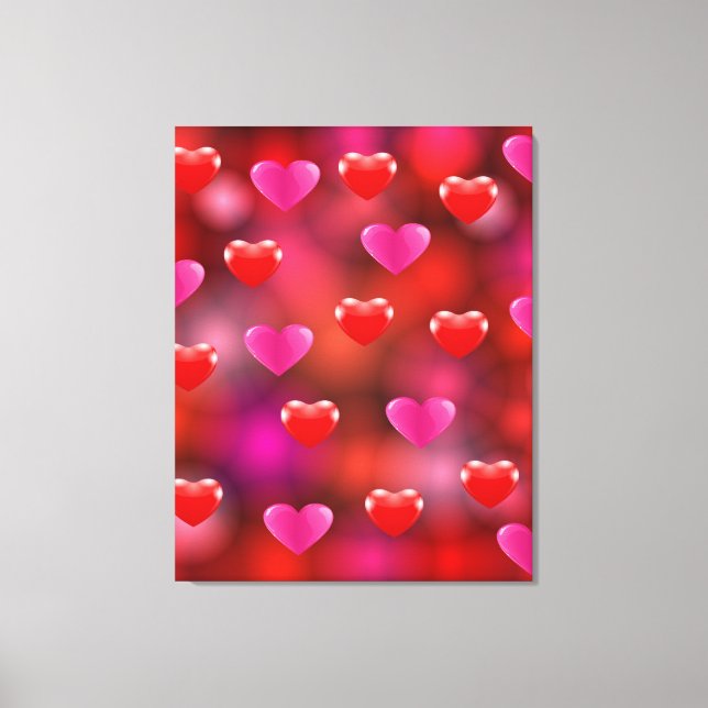 Valentine Hearts Leinwanddruck (Vorderseite)