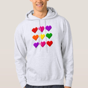 Valentine Hearts Men's Hoodie