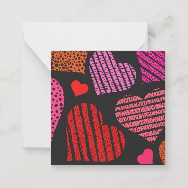 Valentine Hearts Mitteilungskarte (Vorderseite)
