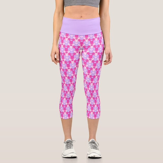 Valentine Hearts Muster Capri Leggings (Vorderseite)