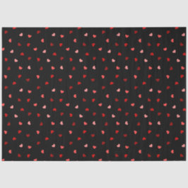 Valentine Hearts on Black Seidenpapier