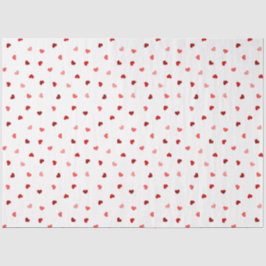 Valentine Hearts on White Seidenpapier