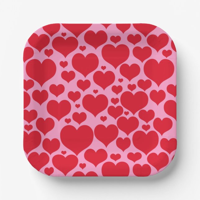 Valentine Hearts Paper Tellers Pappteller (Vorderseite)