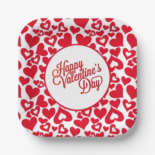 Valentine Hearts Paper Tellers Pappteller (Vorderseite)